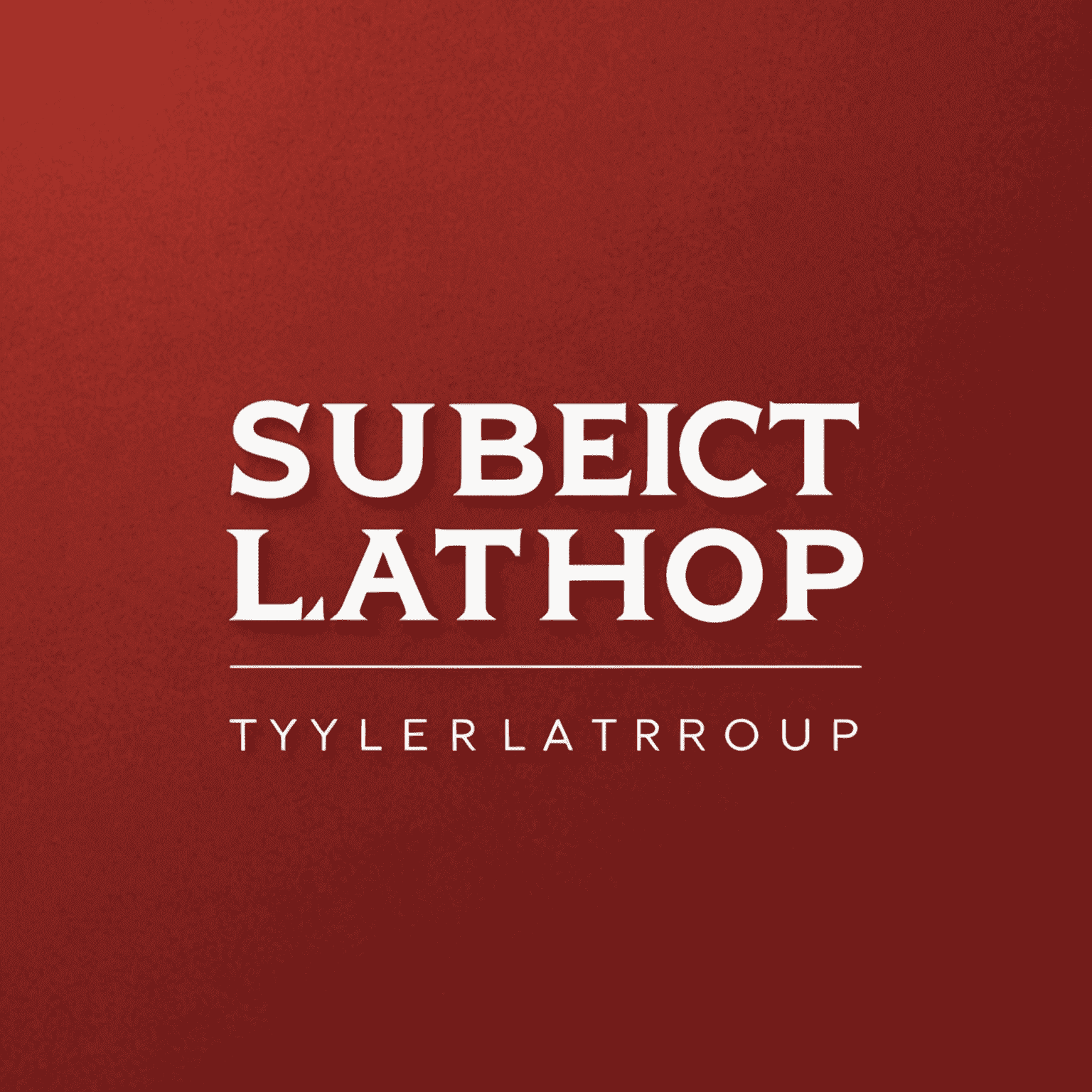 Tylerlathrop logo - Kırmızı arka plan üzerinde beyaz yazı ile şirket adı