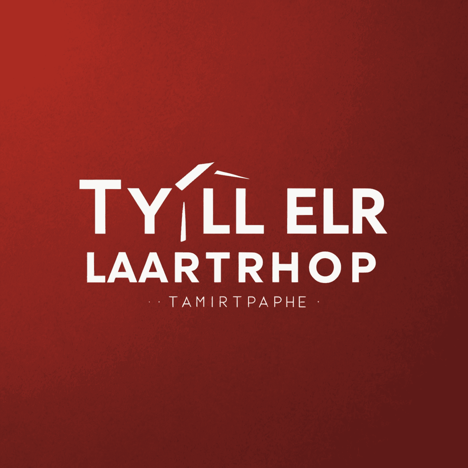 Tylerlathrop logo - Kırmızı arka plan üzerinde beyaz yazı ile şirket adı